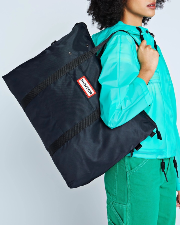 Bolsa De Fin De Semana De Nailon Hunter Negra