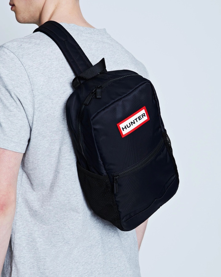 Bolso De Hombro Hunter De Nailon Negro