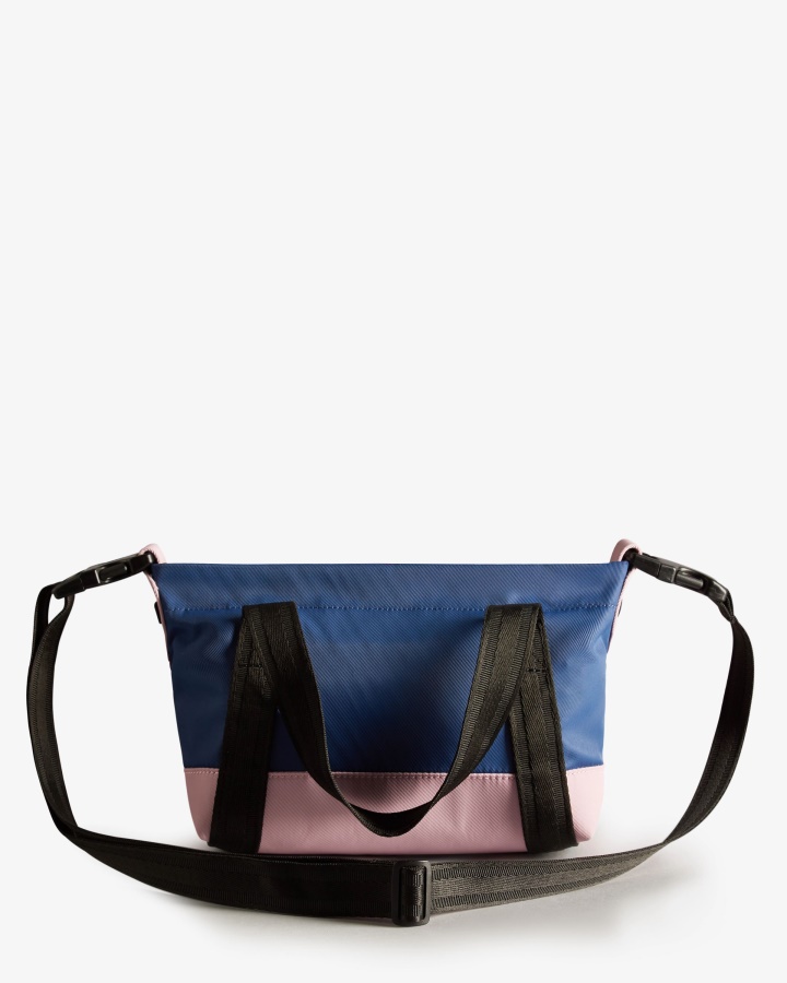 Bolso Tote Mini Top Clip De Nylon Reutilizado De Hunter Hayes Burdeos Multi