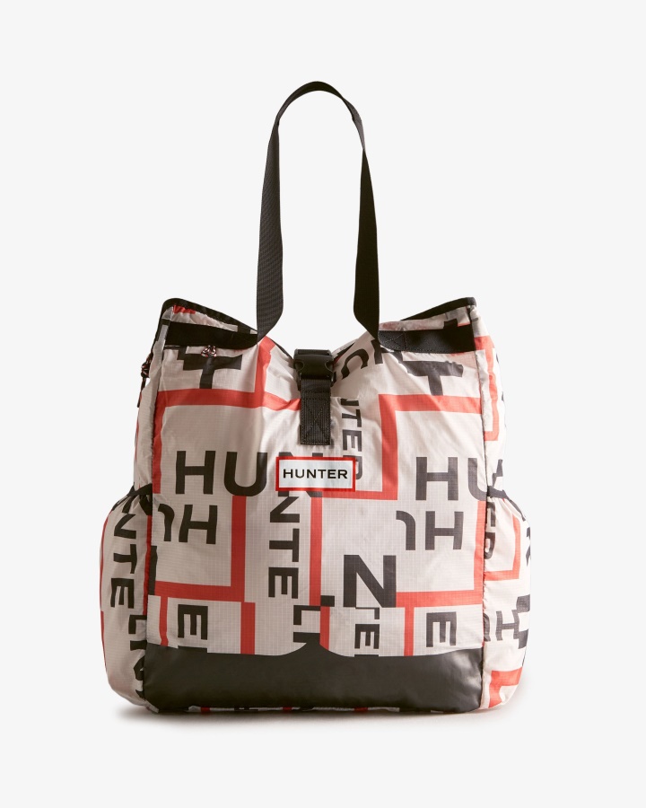 Bolso Tote Ripstop Con Logo Explotado De Hunter Logo Explotado