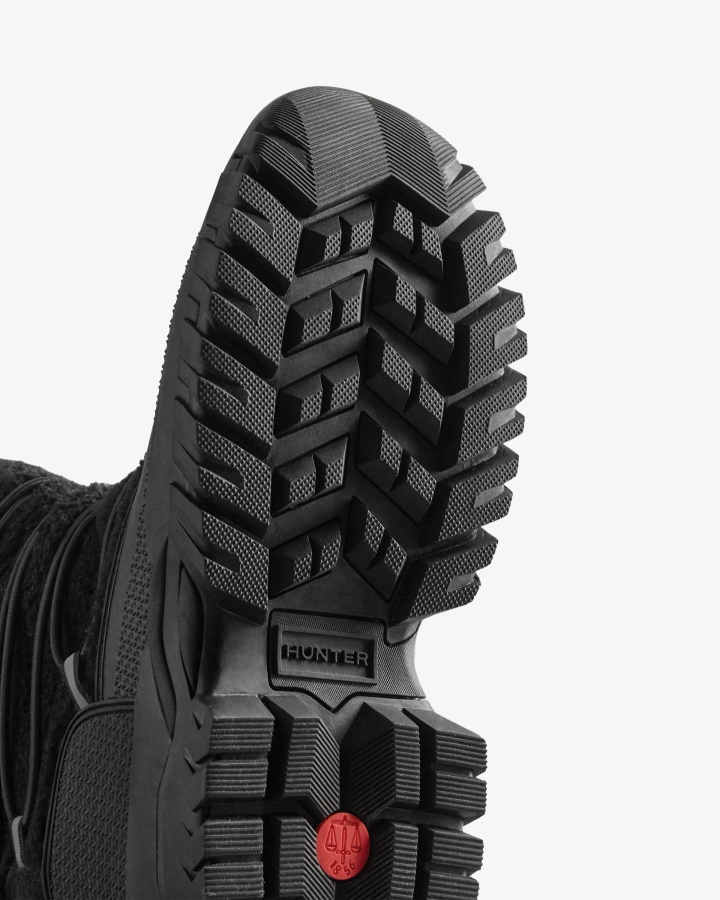 Botas Altas Para La Nieve Con Aislamiento De Piel De Oveja Vegana Wanderer De Hunter Para Mujer Color Negro