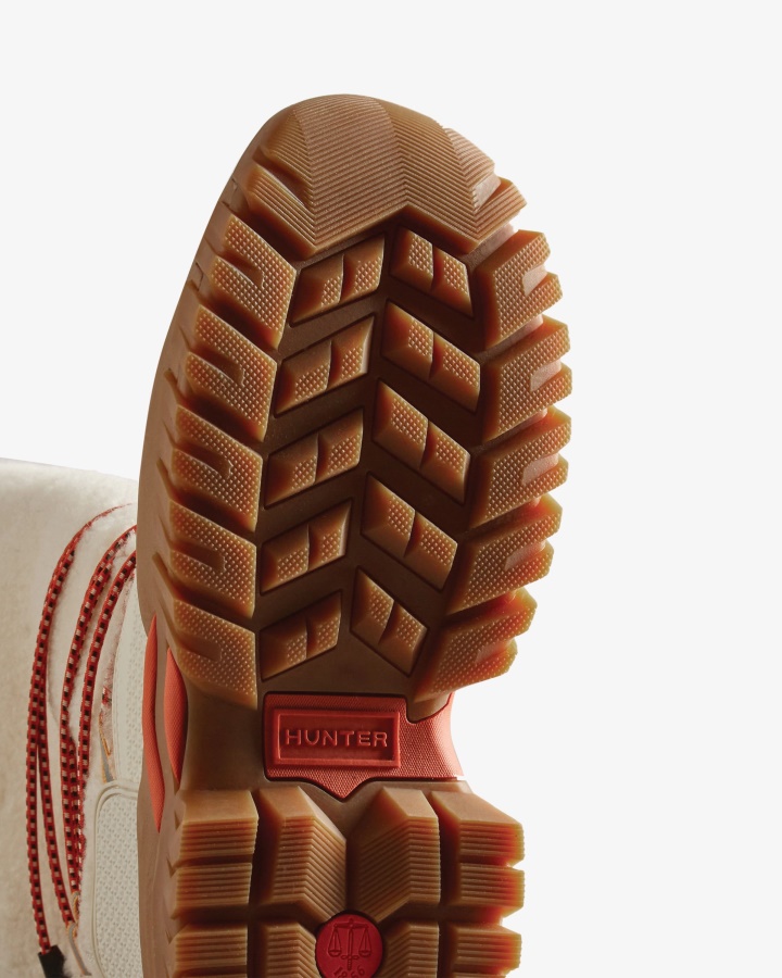 Botas Altas Para La Nieve Con Aislamiento De Piel De Oveja Vegana Wanderer Para Mujer De Hunter White Willow-Gum