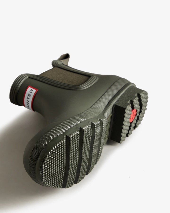 Botas Chelsea Originales De Hunter Para Hombre Verde Oliva Oscuro