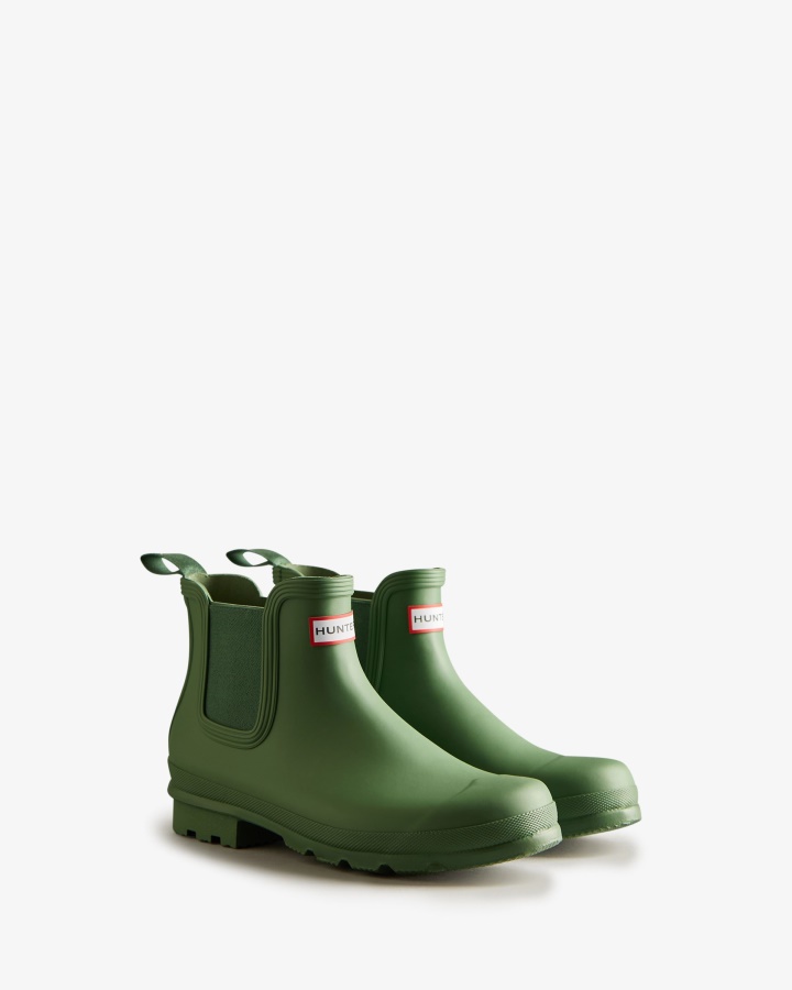 Botas Chelsea Originales Hunter Para Hombre Verde Caen