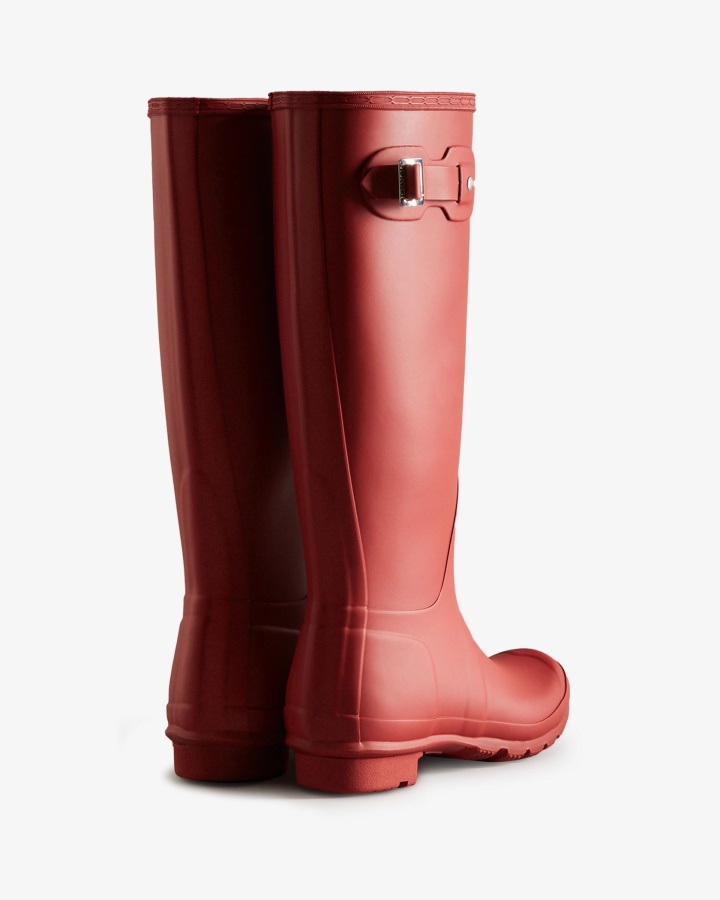 Botas De Agua Altas Originales Hunter Mujer Rojo Militar