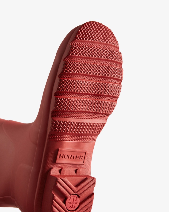 Botas De Agua Altas Originales Hunter Mujer Rojo Militar