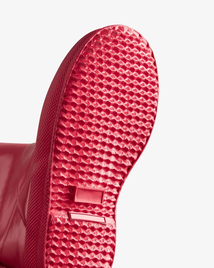 Botas De Agua Brillantes Para Niños Primero (18 Meses-8 Años) De Hunter Original Rosa Brillante