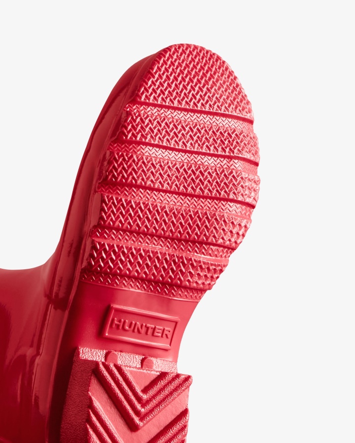 Botas De Agua Con Brillo Para Niños Grandes (5-11 Años) De Hunter Original Rowan Pink