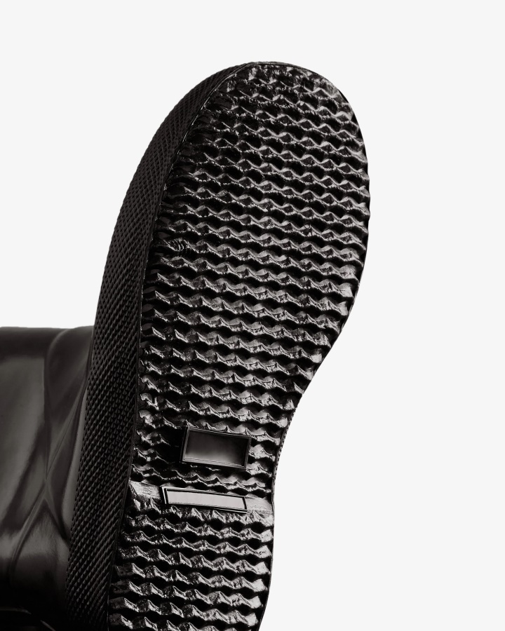 Botas De Agua Con Brillo Para Niños Primero (18 Meses-8 Años) De Hunter Original Negro