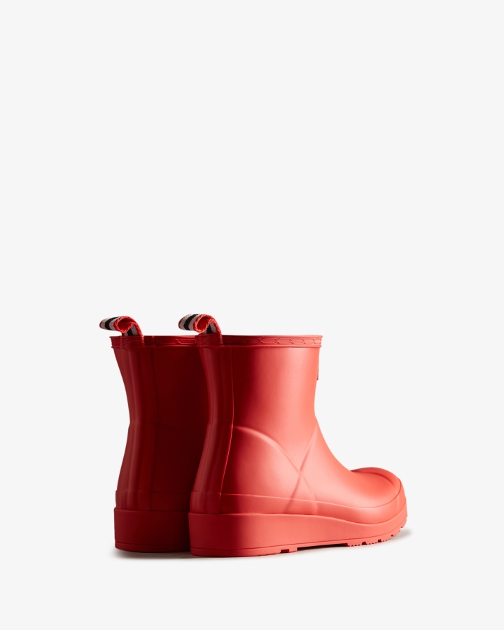 Botas De Agua Cortas Hunter Play Para Mujer Logo Rojo