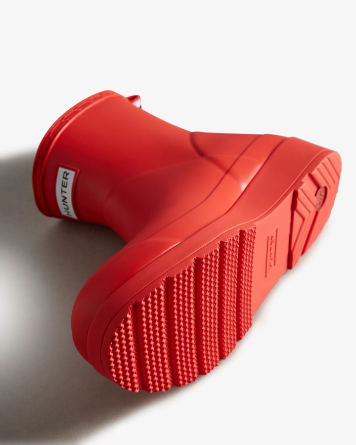 Botas De Agua Cortas Hunter Play Para Mujer Logo Rojo
