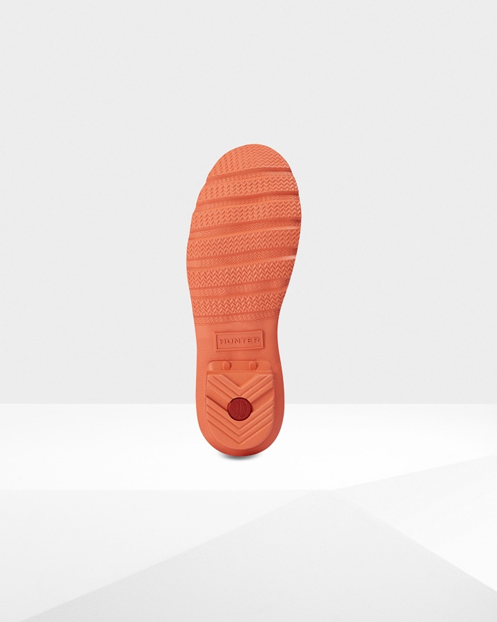 Botas De Agua Cortas Mujer Hunter Nebula Alpine Poppy Naranja