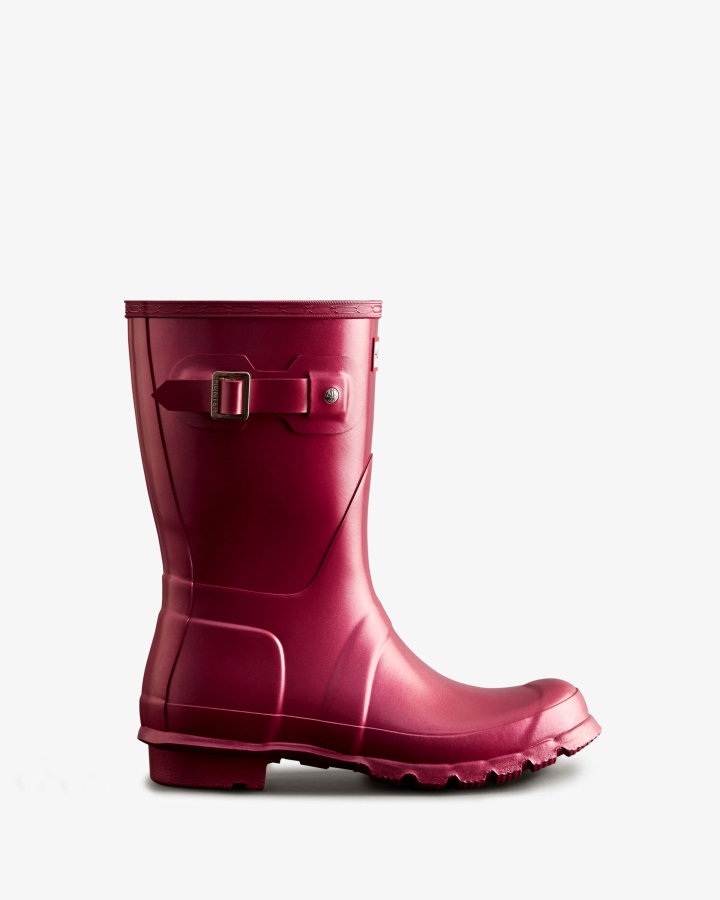 Botas De Agua Cortas Mujer Hunter Nebula Hayes Burdeos