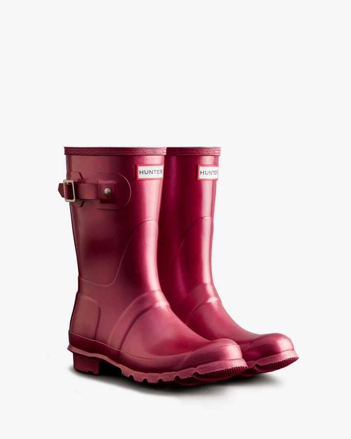 Botas De Agua Cortas Mujer Hunter Nebula Hayes Burdeos