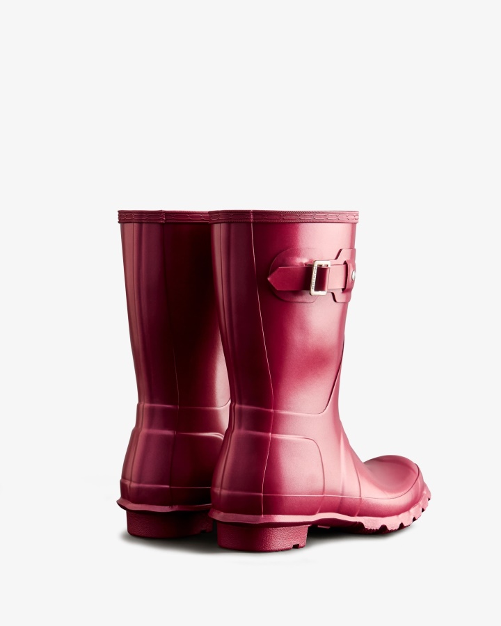 Botas De Agua Cortas Mujer Hunter Nebula Hayes Burdeos