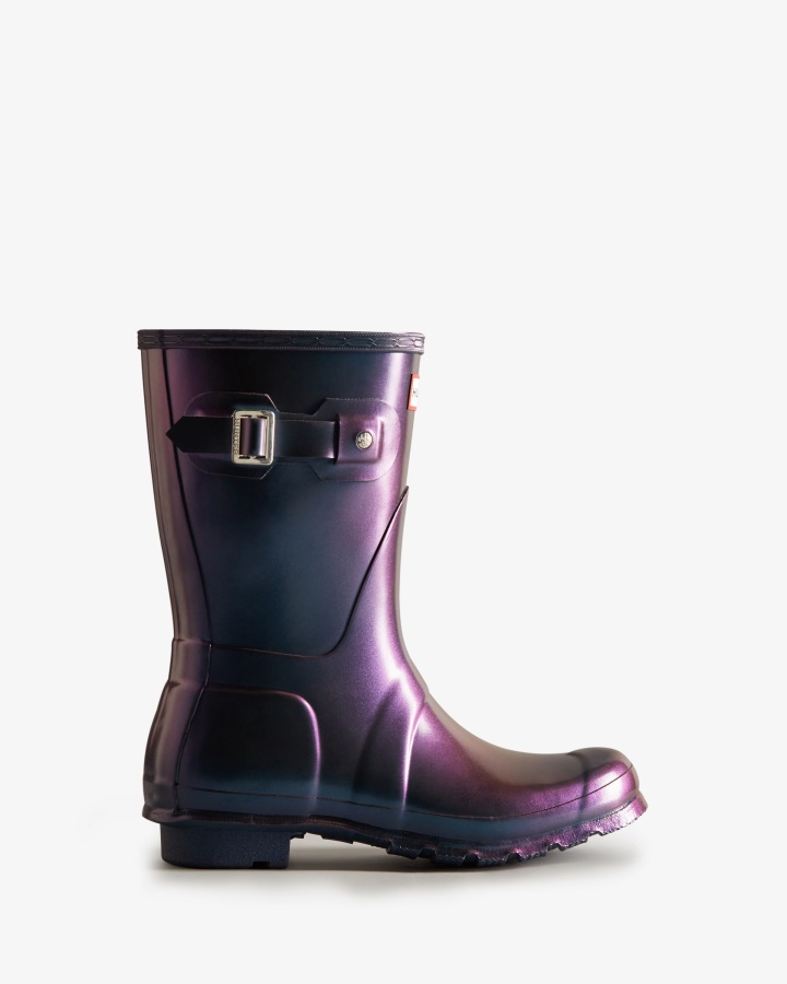 Botas De Agua Cortas Mujer Hunter Nebula Stornoway Azul