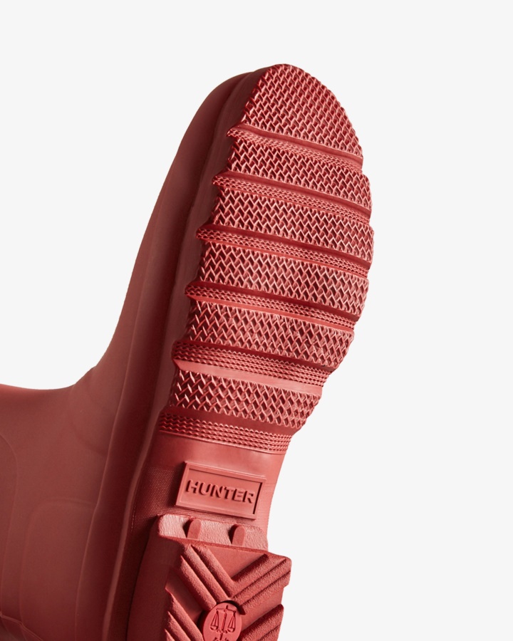 Botas De Agua Cortas Mujer Hunter Original Rojo Militar