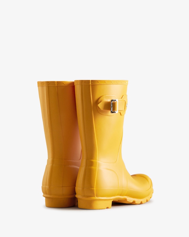 Botas De Agua Cortas Originales Mujer Hunter Amarillo