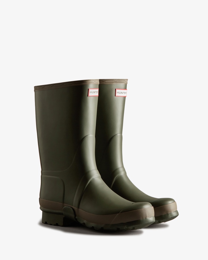 Botas De Agua Hunter Jardinero Para Hombre Dark Olive-clay