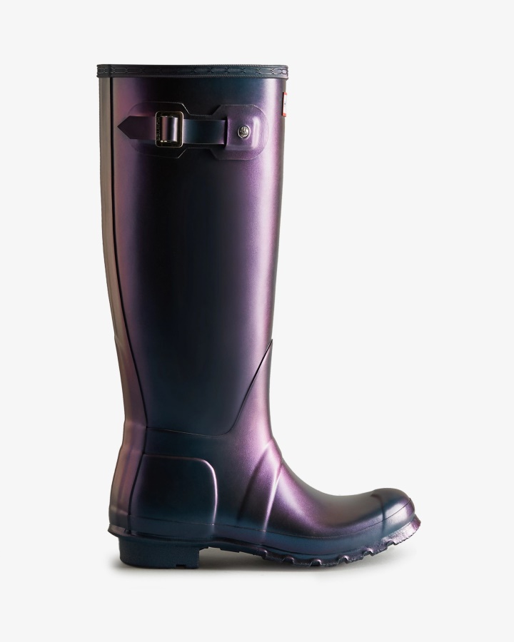Botas De Agua Hunter Mujer Nebula Tall Stornoway Azul