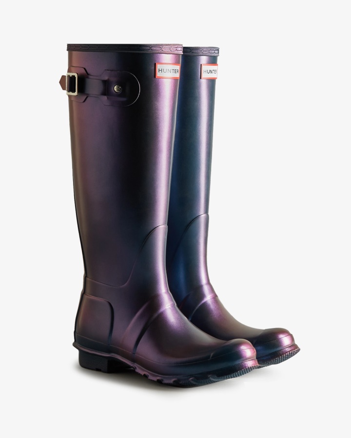 Botas De Agua Hunter Mujer Nebula Tall Stornoway Azul