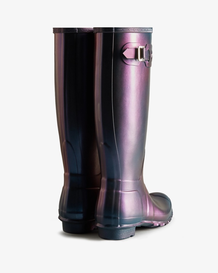 Botas De Agua Hunter Mujer Nebula Tall Stornoway Azul