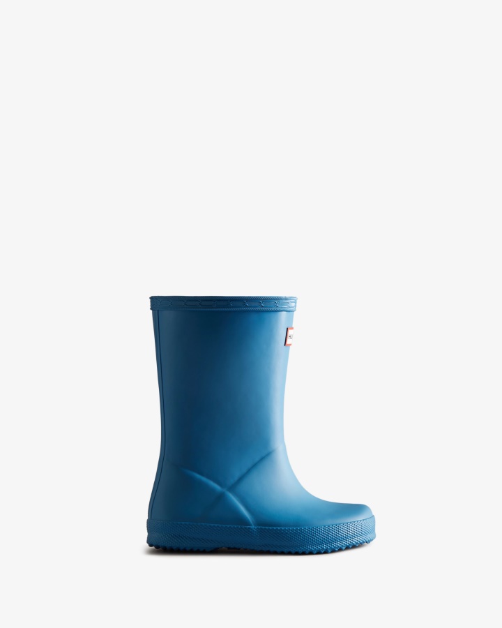 Botas De Agua Hunter Original Kids First (18 Meses-8 Años) Panorama Azul