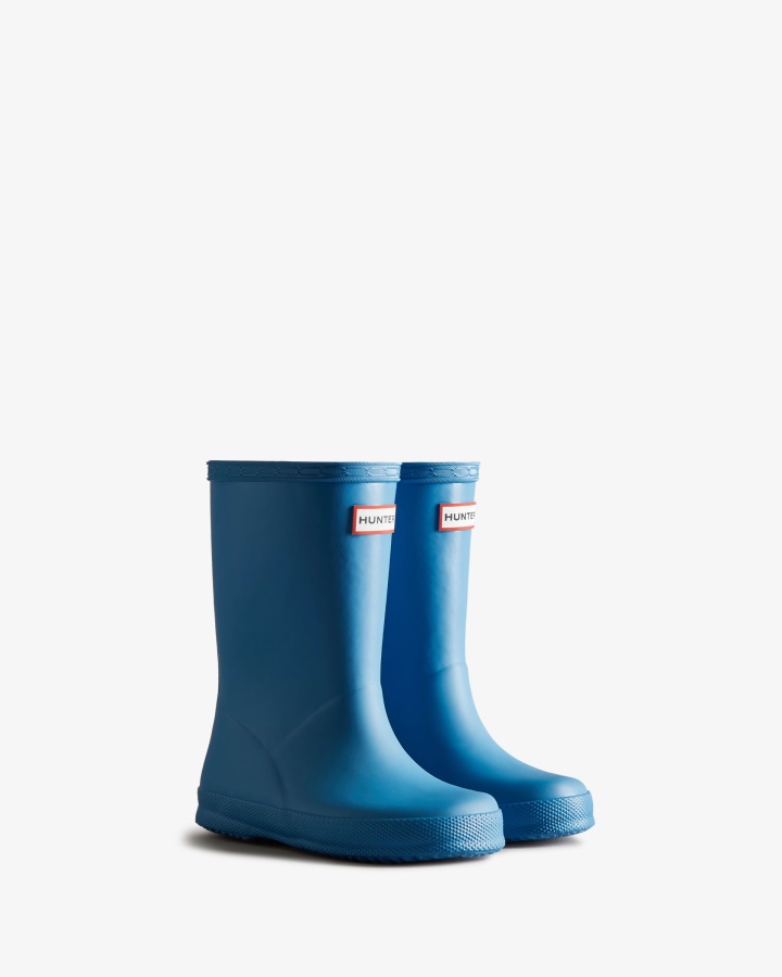 Botas De Agua Hunter Original Kids First (18 Meses-8 Años) Panorama Azul