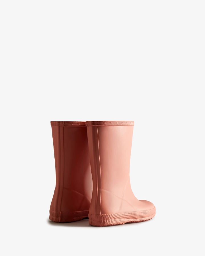 Botas De Agua Hunter Original Kids First (18 Meses-8 Años) Rosa Rugoso
