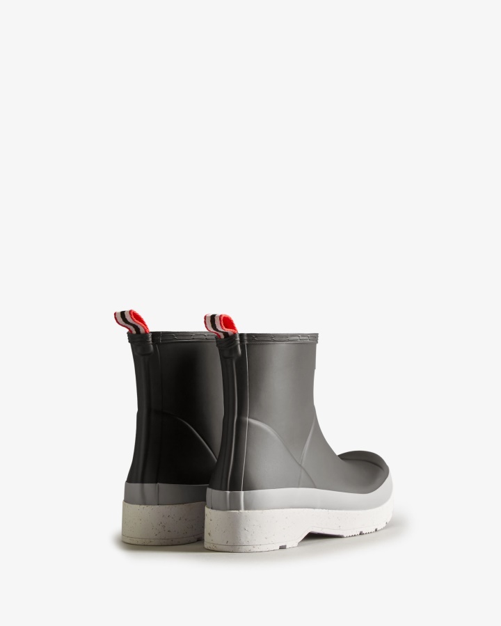 Botas De Agua Hunter Original Play Short Speckle Para Hombre Color Negro Y Gris Acero