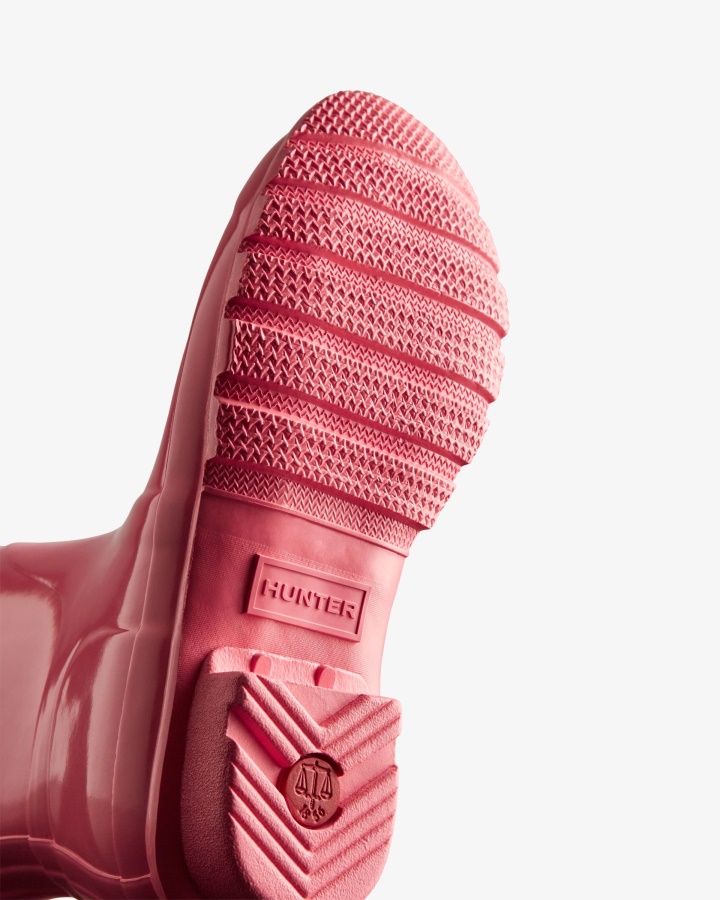 Botas De Agua Hunter Originales Tall Gloss Para Mujer Pink Shiver