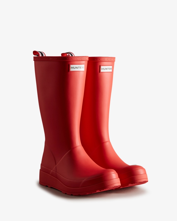 Botas De Agua Hunter Play Tall Para Mujer Logo Rojo