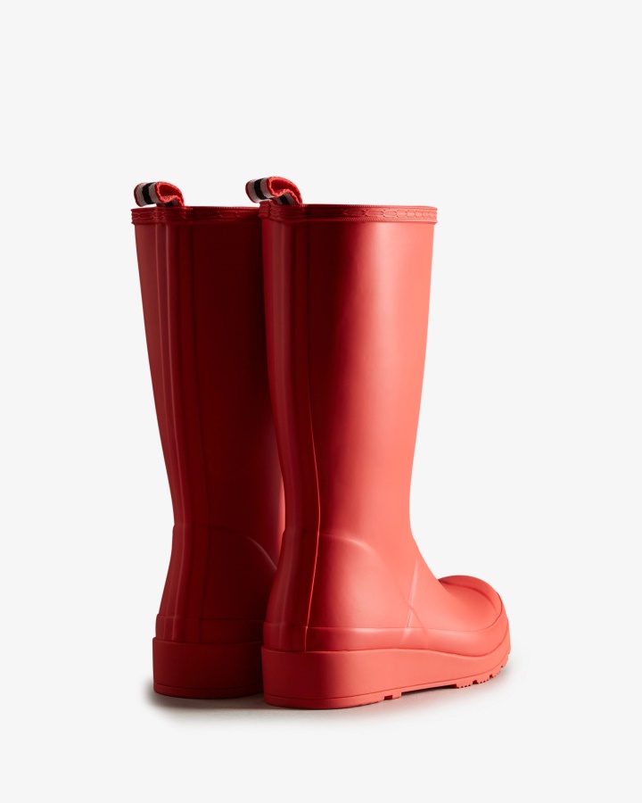 Botas De Agua Hunter Play Tall Para Mujer Logo Rojo