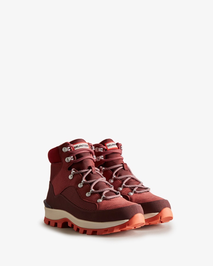 Botas De Comando Con Cordones Y Aislamiento Explorer Para Mujer Hunter Muted Berry-ruskea Brown-fall Red