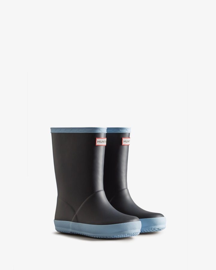 Botas De Lluvia Aislantes Hunter Kids First (18 Meses-8 Años) Azul Marino Escarcha