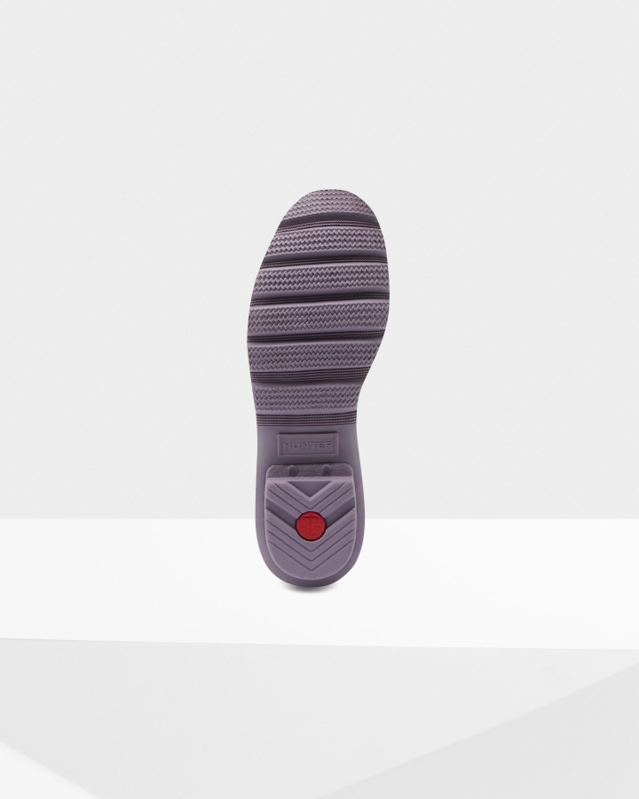 Botas De Lluvia Ajustables Traseras Cortas Para Mujer Hunter Parte Superior Morada