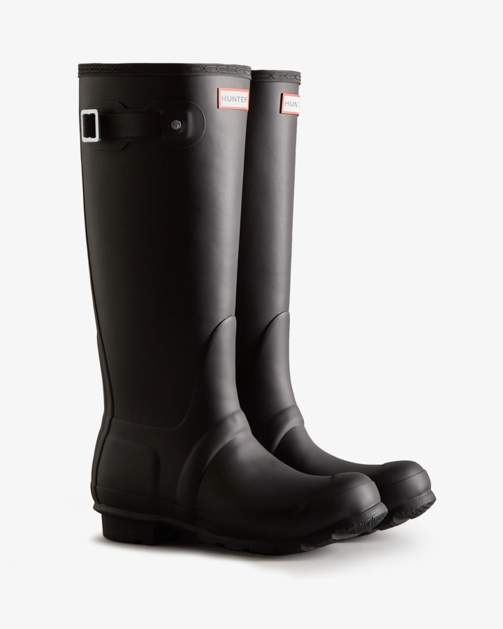 Botas De Lluvia Altas Aislantes Hunter Para Mujer Negras
