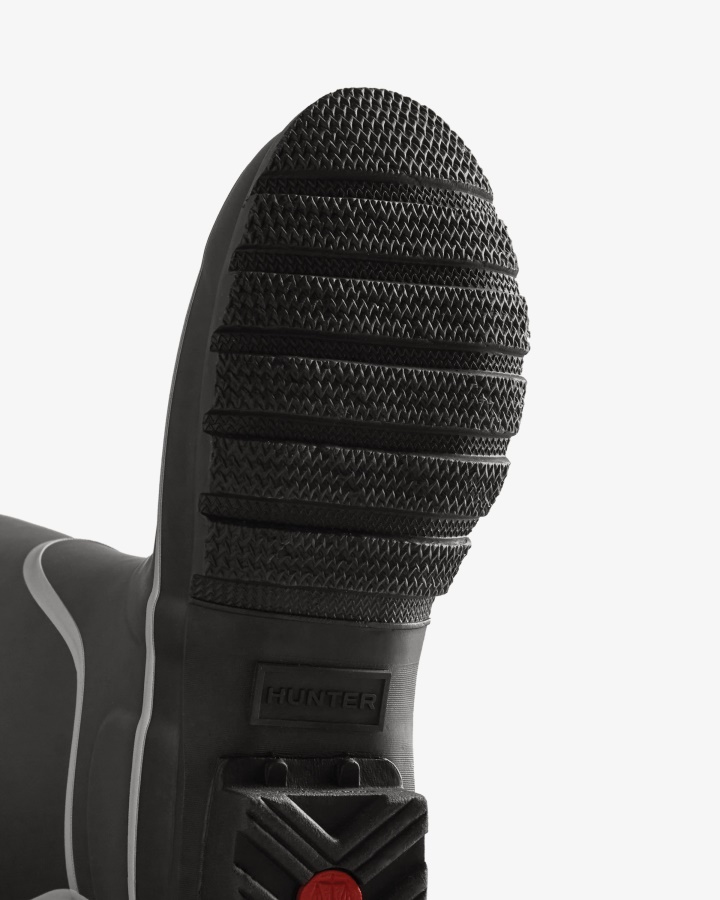 Botas De Lluvia Altas Con Contorno Reflectante Para Mujer Hunter Negras