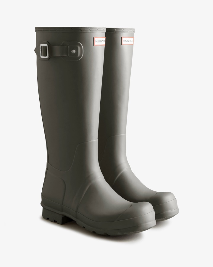 Botas De Lluvia Altas Originales Hunter Para Hombre Gris Docker