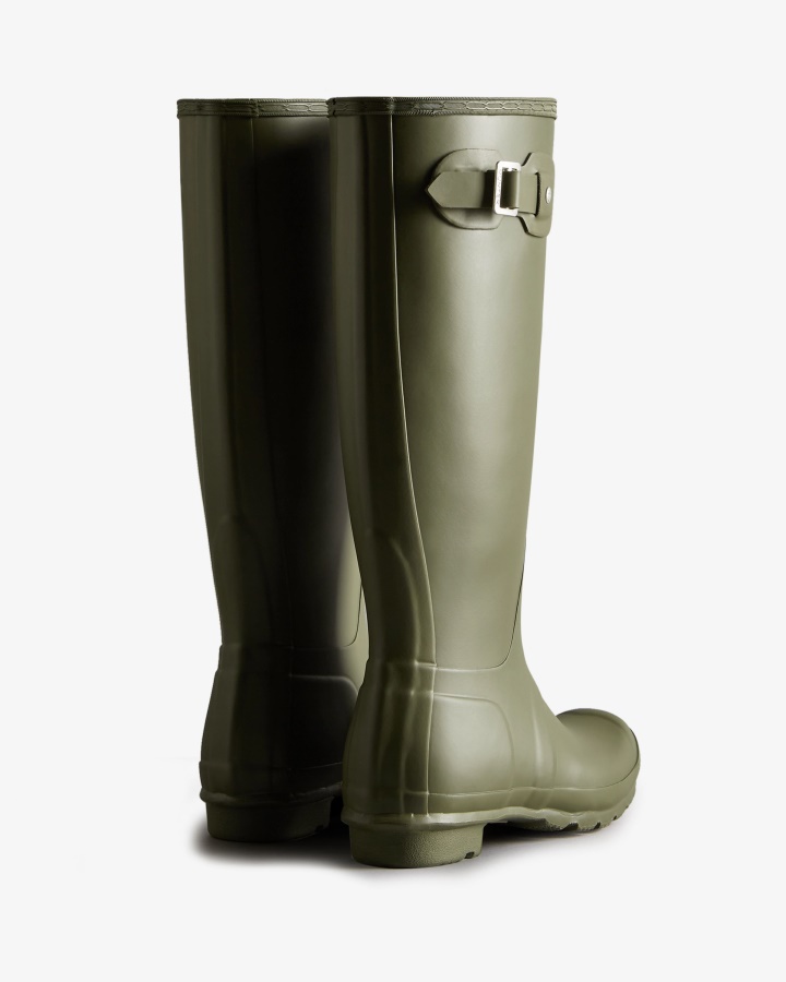 Botas De Lluvia Altas Originales Para Mujer Hunter Hoja De Olivo