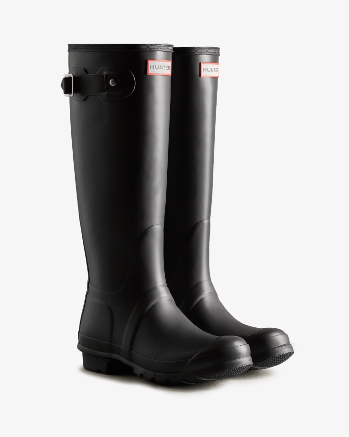 Botas De Lluvia Altas Originales Para Mujer Hunter Negras