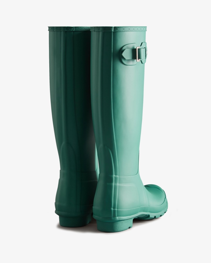 Botas De Lluvia Altas Originales Para Mujer Hunter Verde Azulado Descongelar