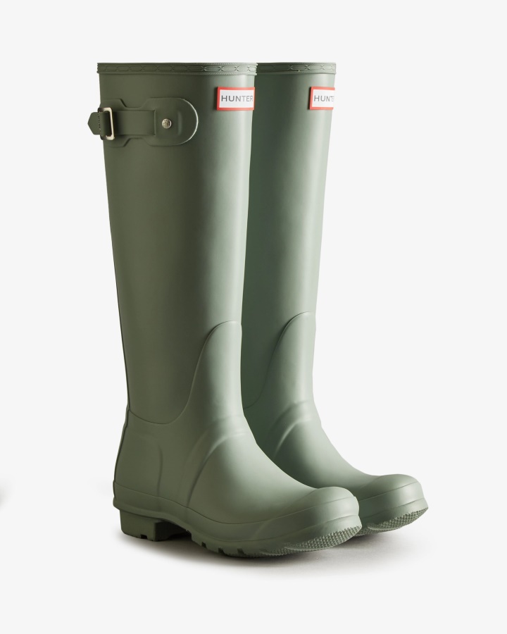 Botas De Lluvia Altas Originales Para Mujer Hunter Verde Dulce Vendaval