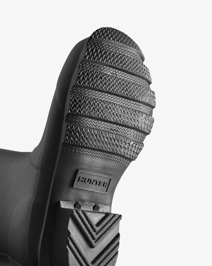 Botas De Lluvia Con Aislamiento Hunter Para Niños Grandes (5-11 Años) Black-logo Red