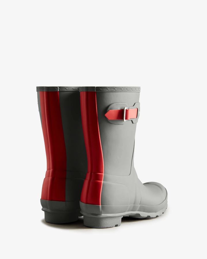 Botas De Lluvia Cortas Con Aislamiento Para Mujer Hunter Tundra Grey-red Chill