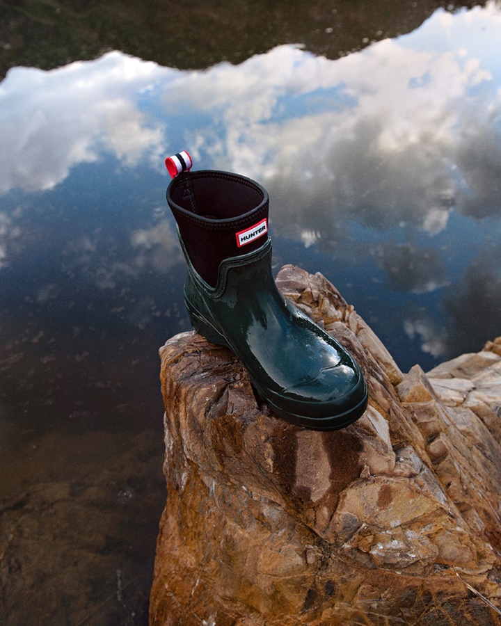 Botas De Lluvia Cortas De Neopreno Para Mujer Hunter Arctic Musgo Verde