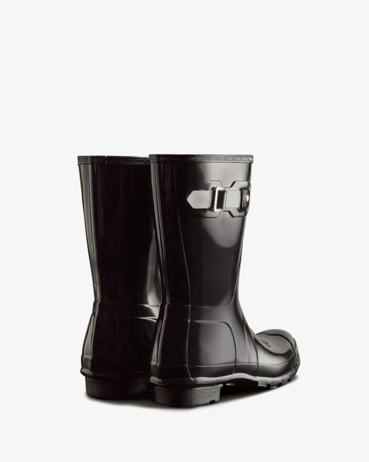 Botas De Lluvia Cortas Gloss Originales Para Mujer Hunter Negras