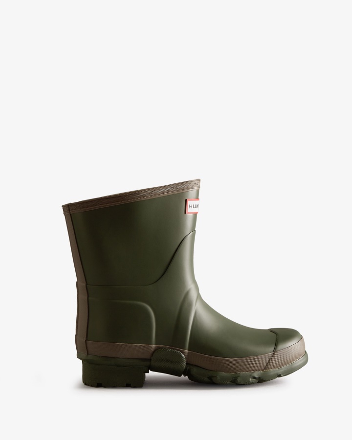 Botas De Lluvia Cortas Jardinero Para Mujer Hunter Dark Olive-clay