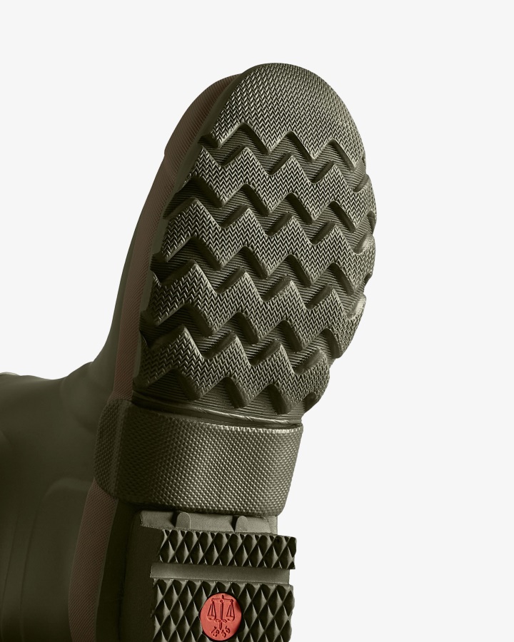 Botas De Lluvia Cortas Jardinero Para Mujer Hunter Dark Olive-clay