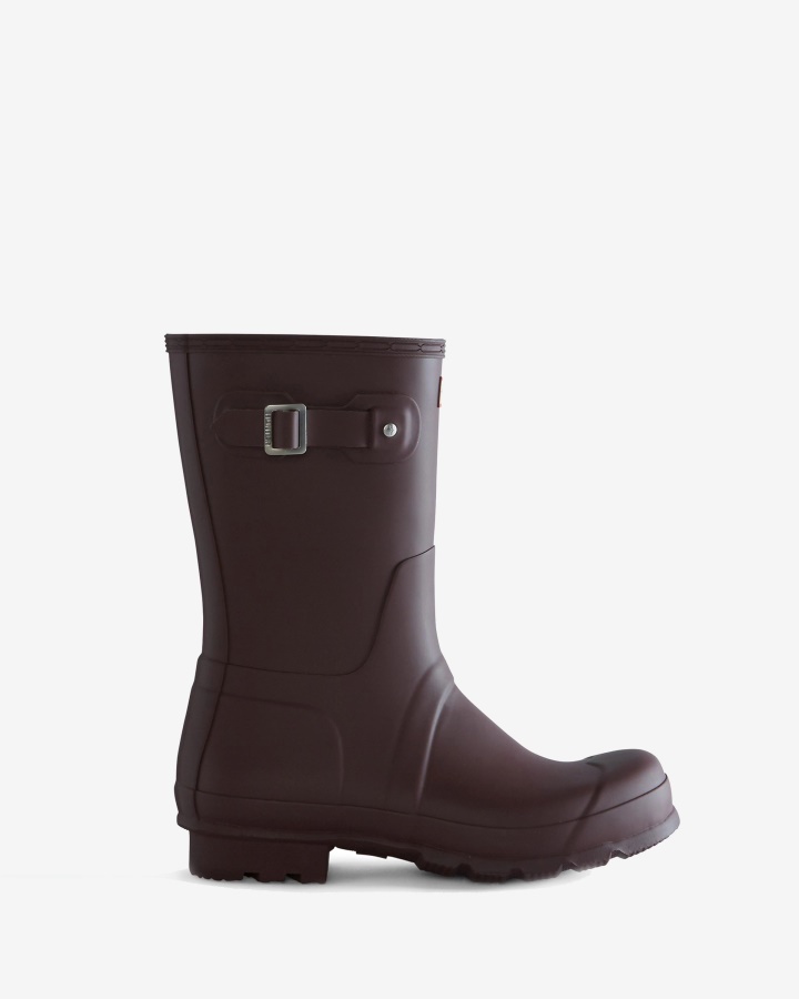 Botas De Lluvia Cortas Originales De Hombre Hunter Ruskea Marron